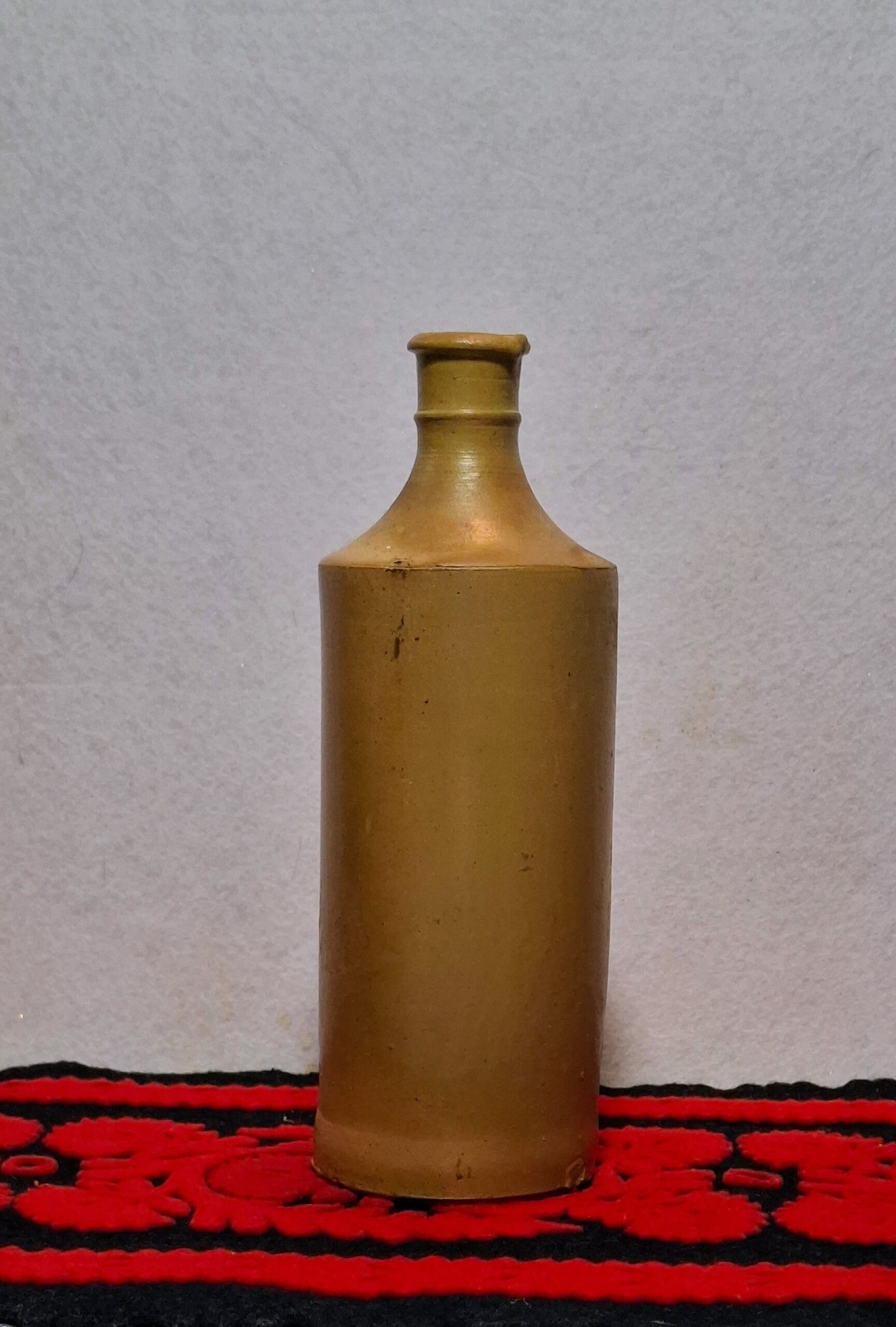 Antik kőcserép boros vagy likőrös palack (20,5 cm) – 19-20. század fordulója – Rusztikus dekor - Image 5