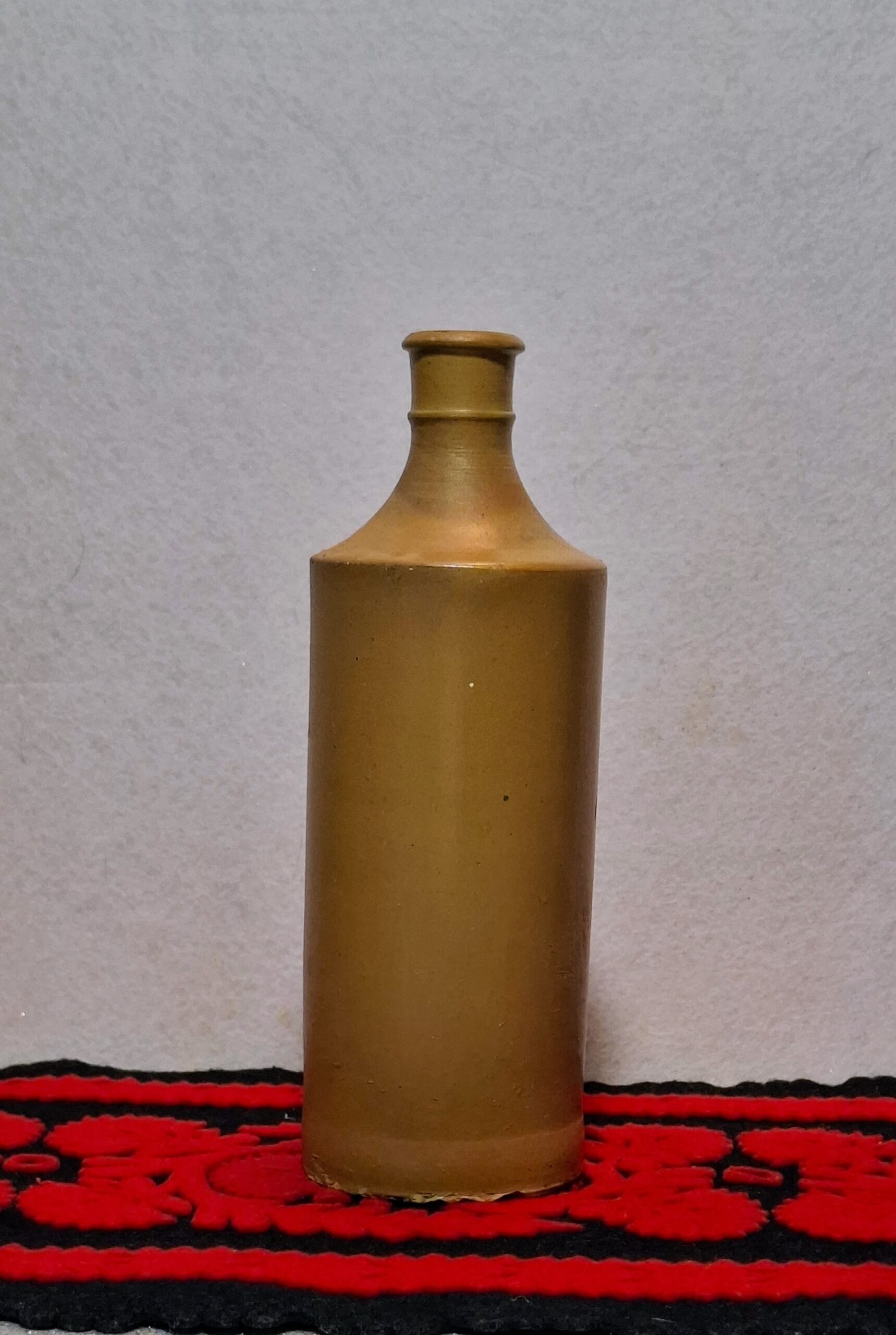 Antik kőcserép boros vagy likőrös palack (20,5 cm) – 19-20. század fordulója – Rusztikus dekor - Image 4