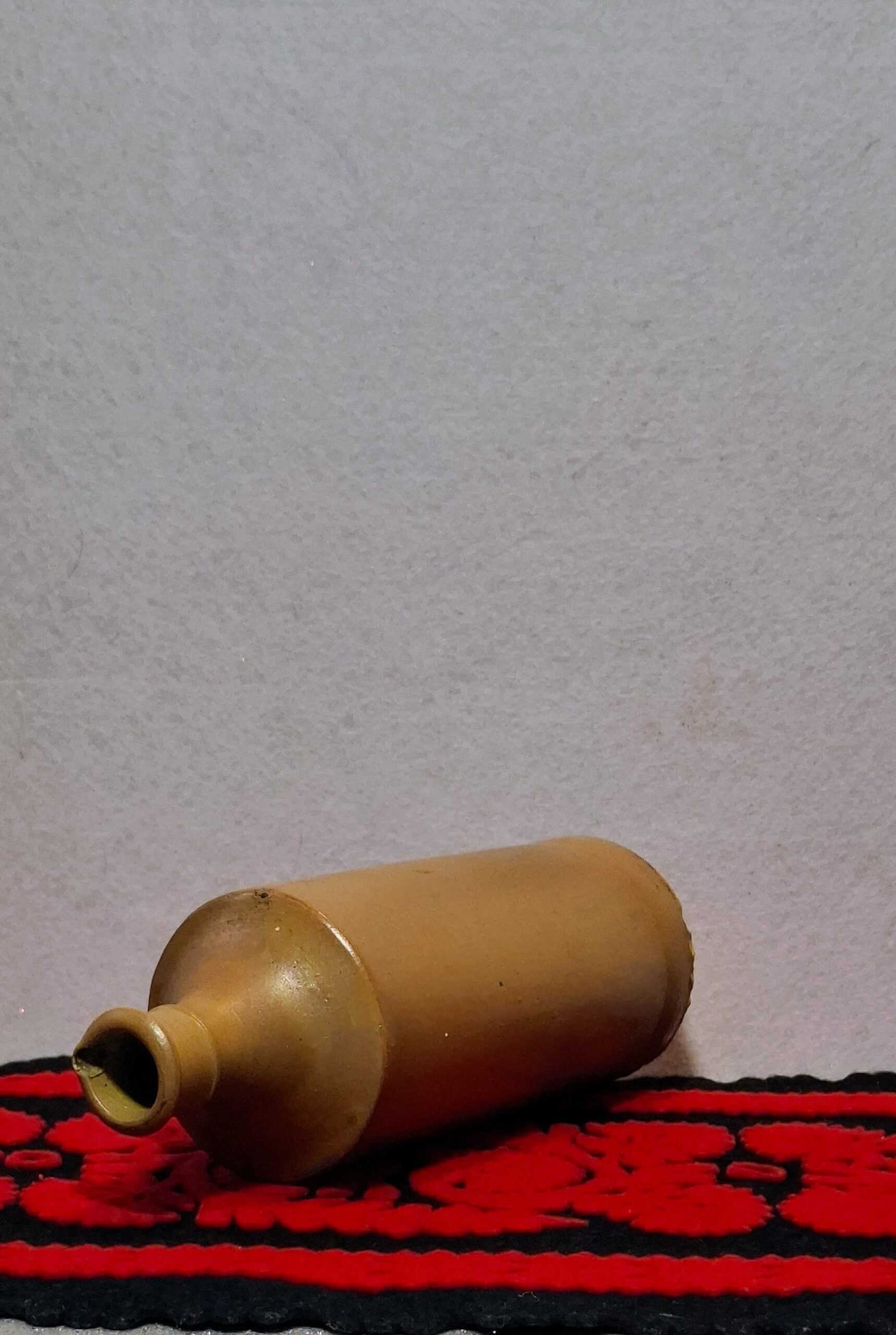Antik kőcserép boros vagy likőrös palack (20,5 cm) – 19-20. század fordulója – Rusztikus dekor - Image 3
