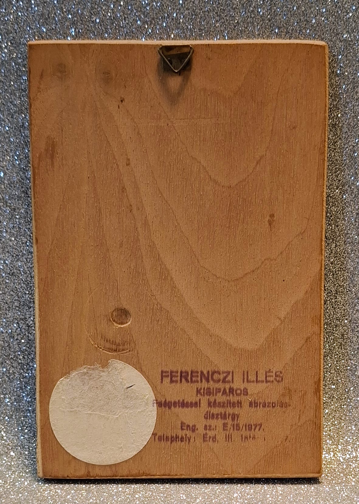 Retro Balatoni nádas – Pirogravírozott (égetett) fa falikép – Ferenczi Illés (1977) - Image 3
