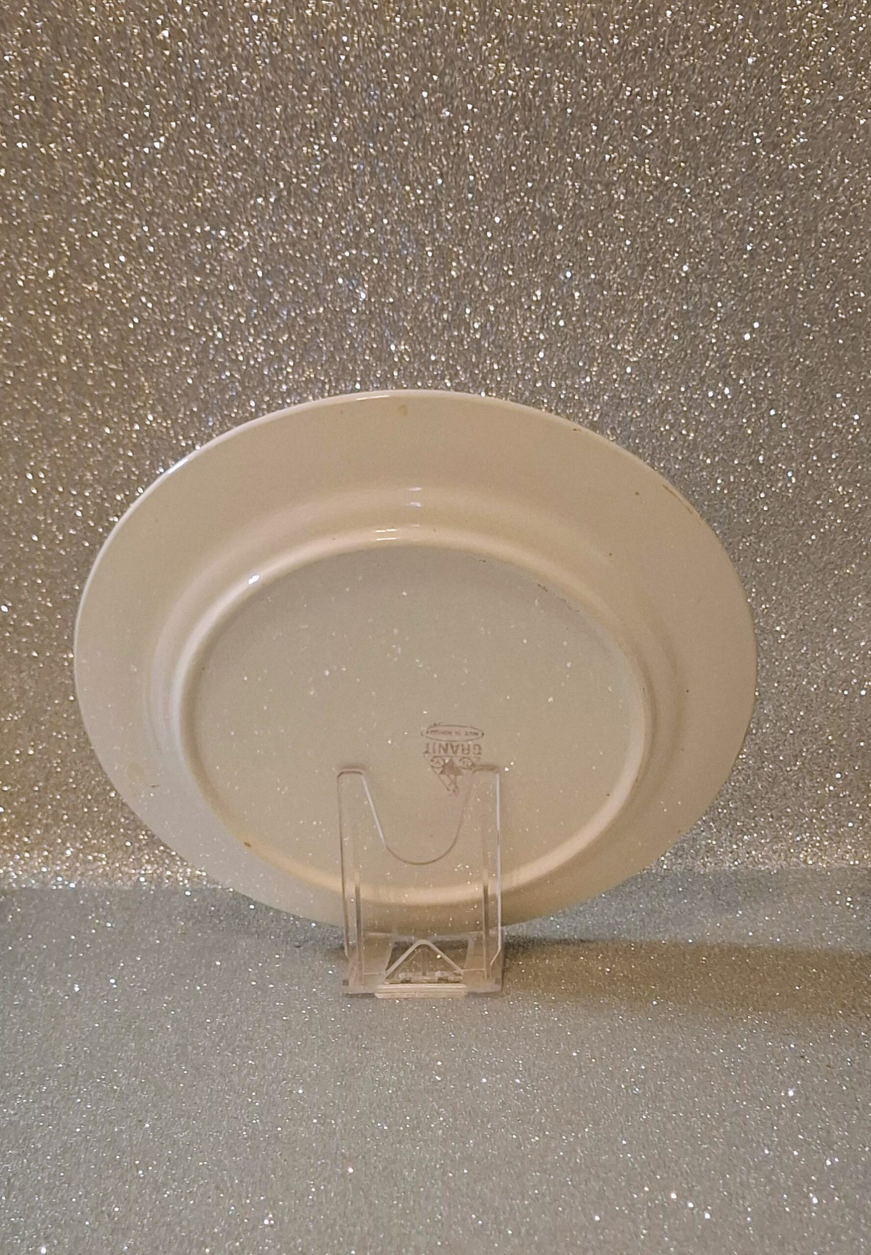 Budapest Gránit – Kék-Fehér Népi Mintás Falitányér - 24,5 cm - Image 3