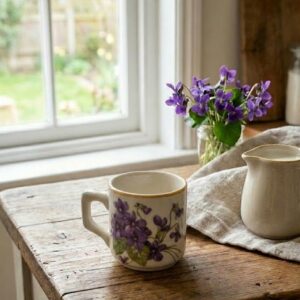 Zsolnay porcelán kávéscsésze – Ibolya minta – Pótdarab – 6 cm