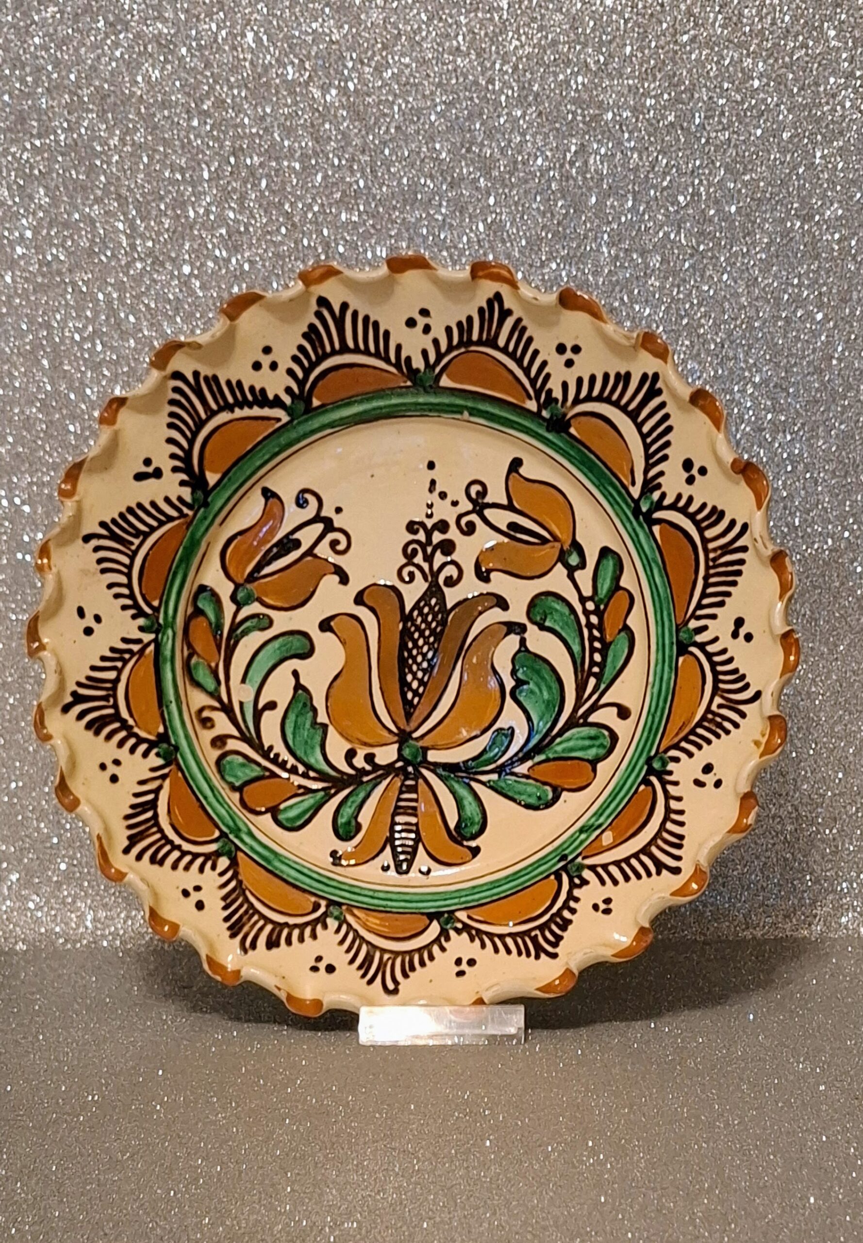 Korondi Kézzel Festett Nagyméretű Dísztál - 28,5 cm - Image 2