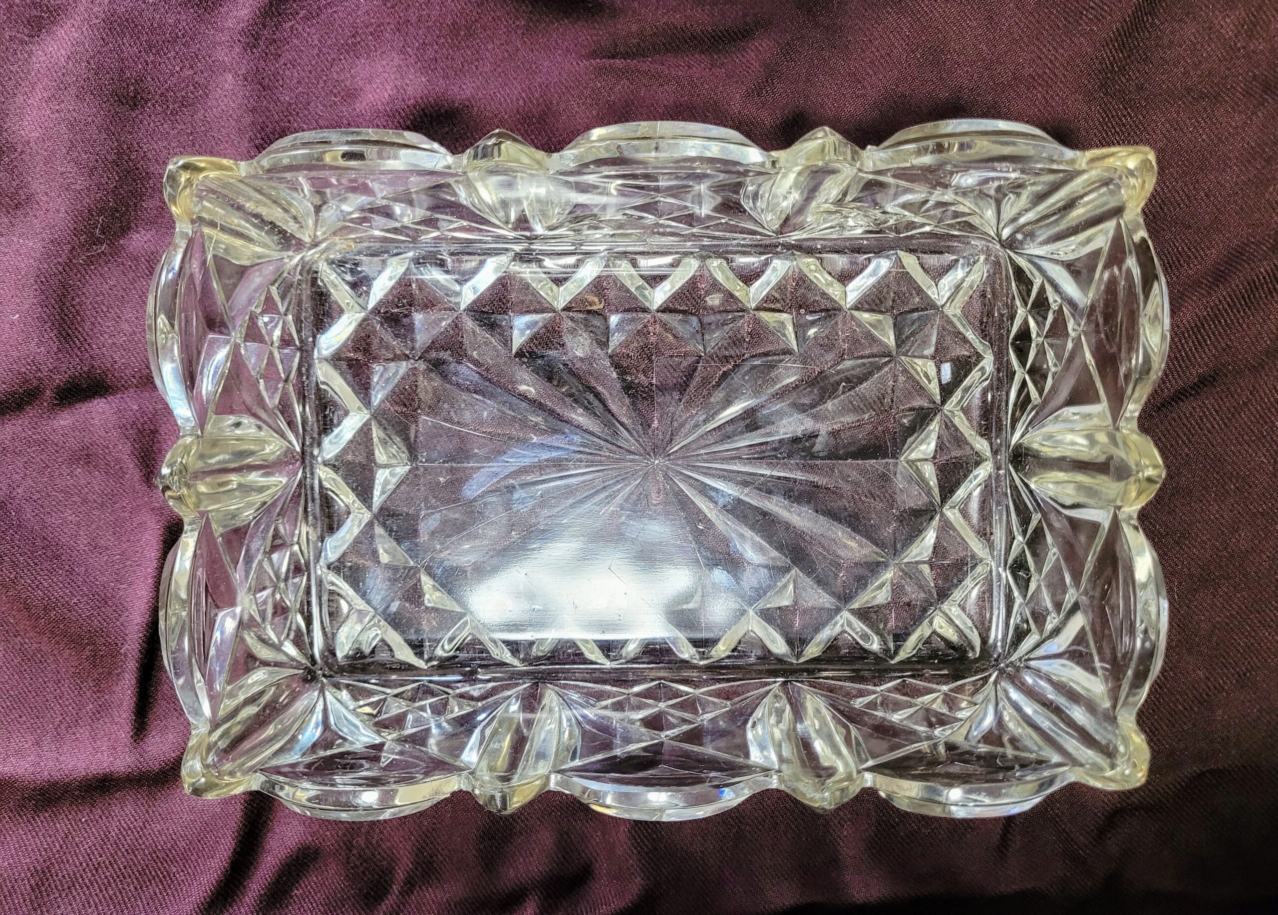 Monumentális kristály kínáló tál – Vastag falú, mélycsiszolt asztalközép, 22 cm - Image 10