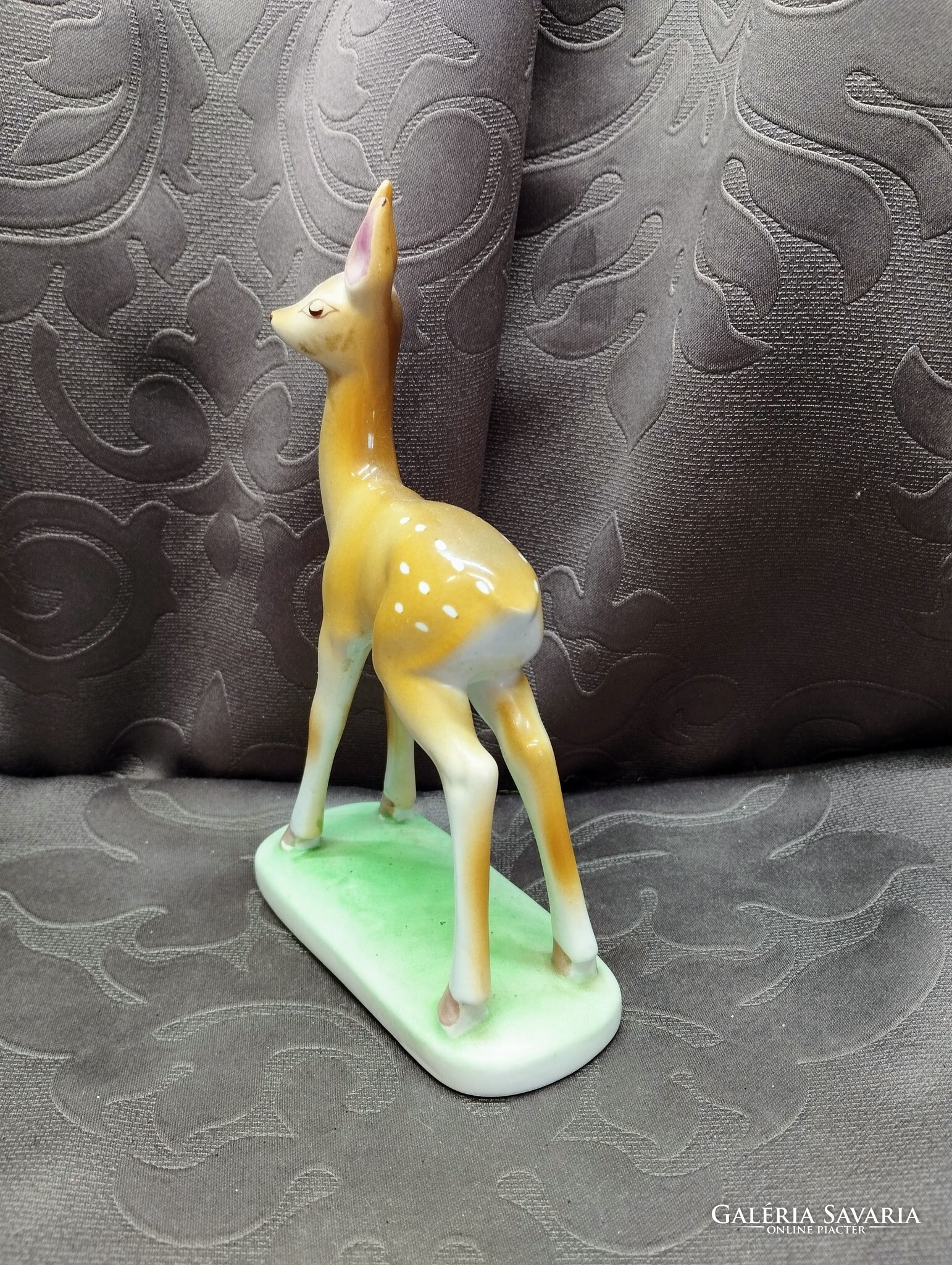 Drasche Porcelán Őzike Figura – Vintage Art Deco Stílusú Dekoráció - Image 3