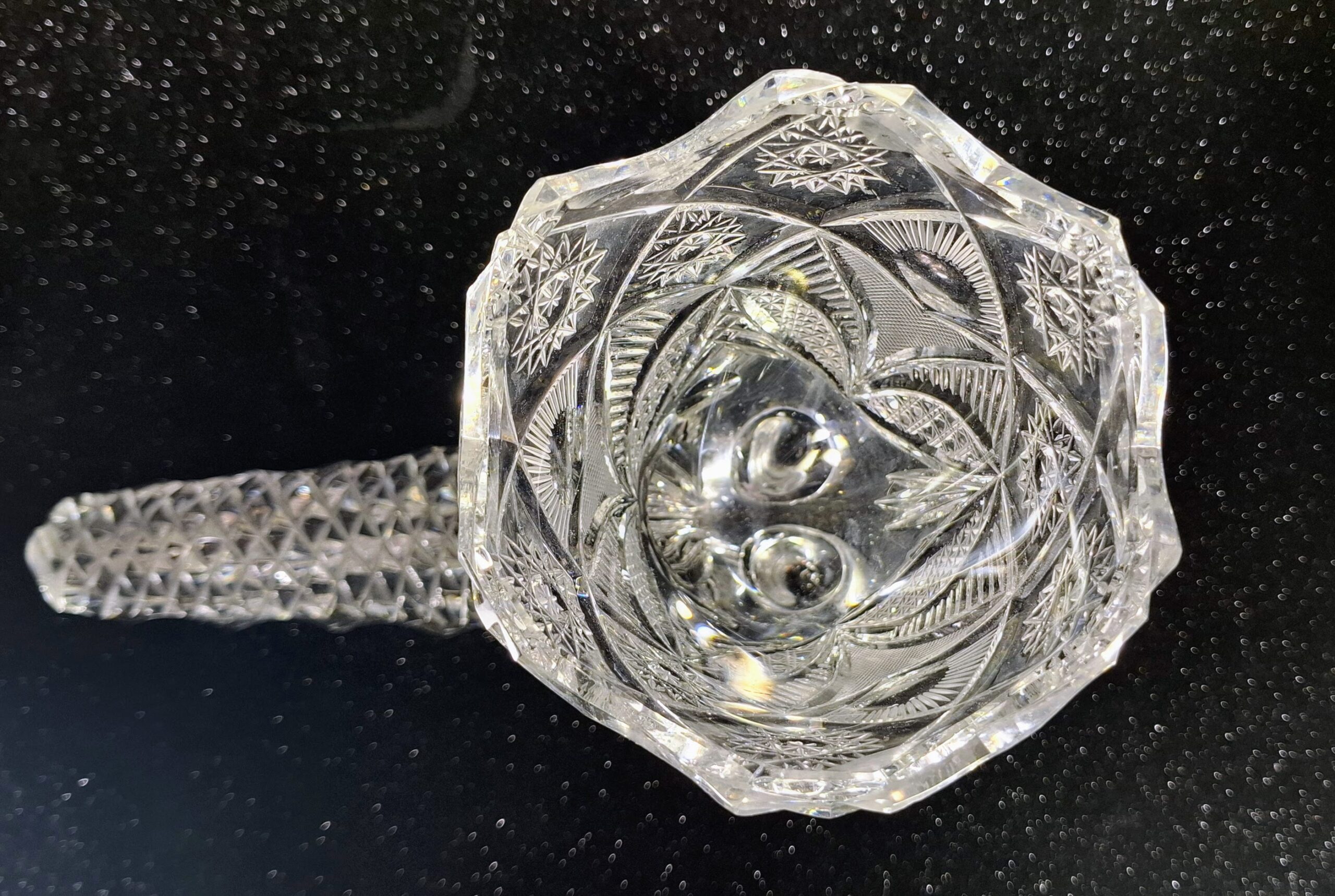Nehézsúlyú vintage kristály bőségszaru asztaldísz (22 cm) – A ragyogó luxus - Image 7