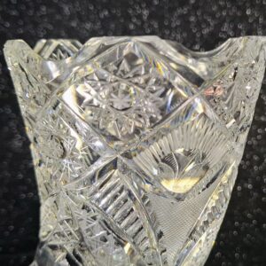 Nehézsúlyú vintage kristály bőségszaru asztaldísz (22 cm) – A ragyogó luxus