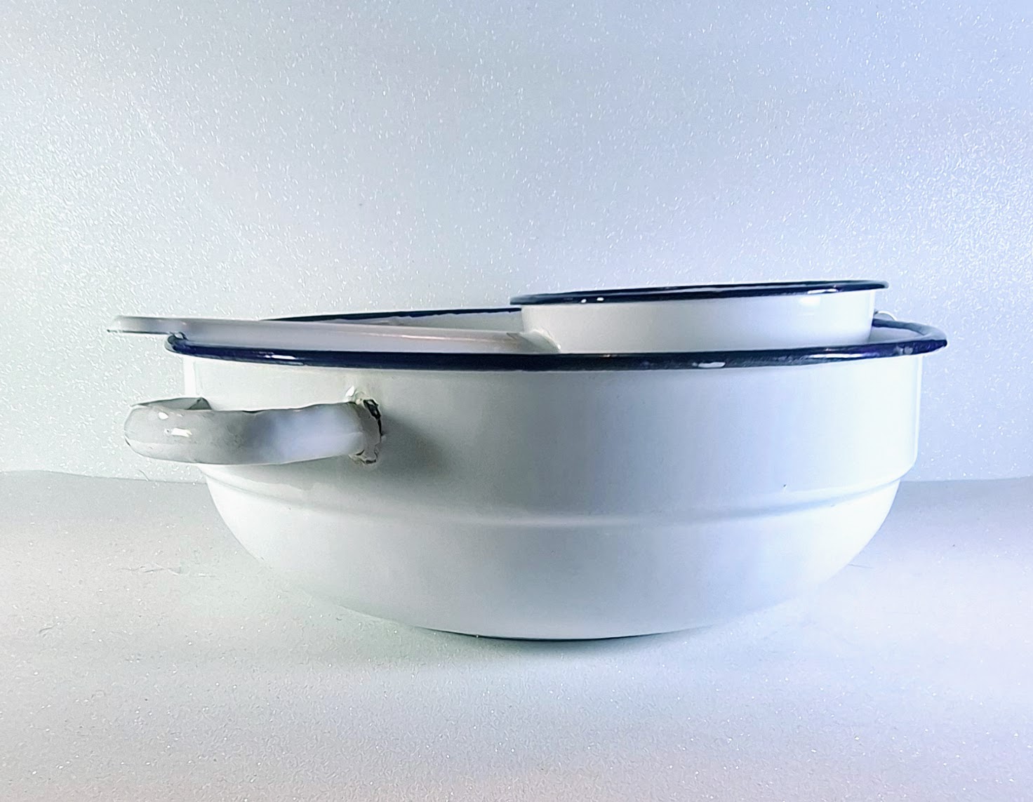 Retro Budafok zománcozott bogyómosó készlet – tál és szűrő egyben, 29,5 cm - Image 4