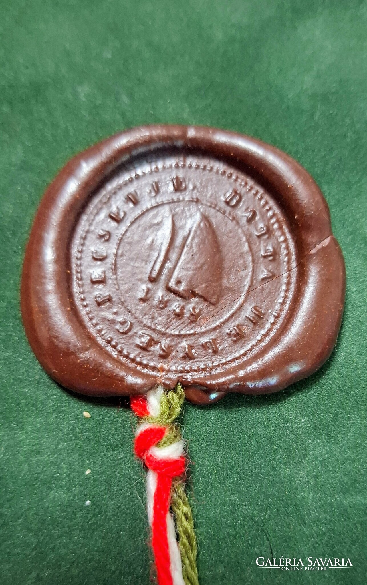 Batta 1848-as települési pecsétjének gyűjtői viaszlenyomata - Image 4