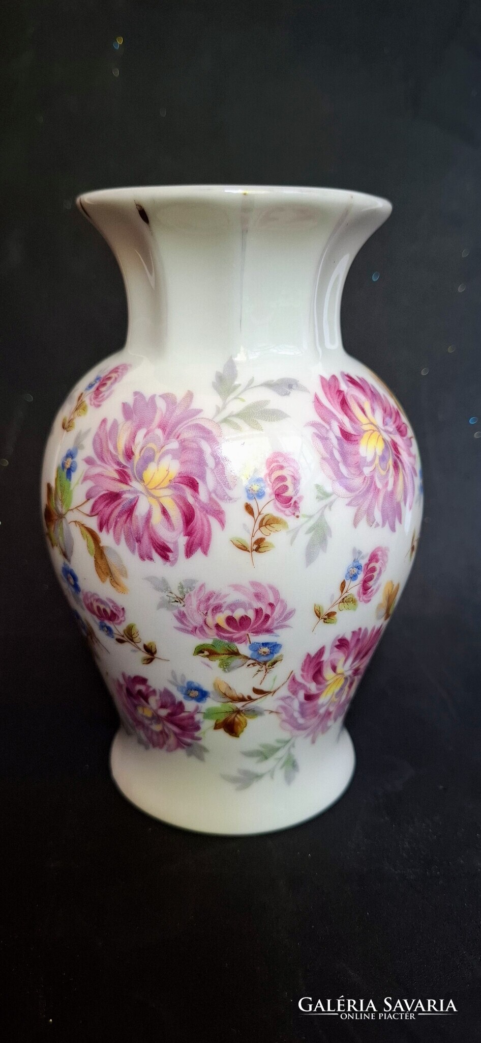 Zsolnay Pécs virágmintás porcelán váza – vintage magyar porcelán - Image 7