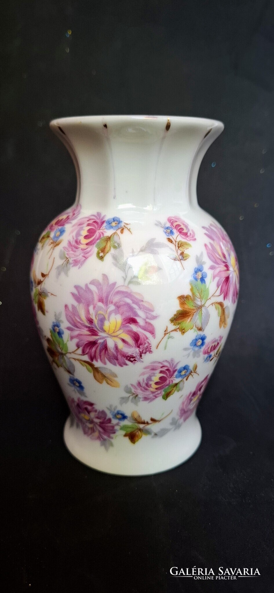 Zsolnay Pécs virágmintás porcelán váza – vintage magyar porcelán - Image 4