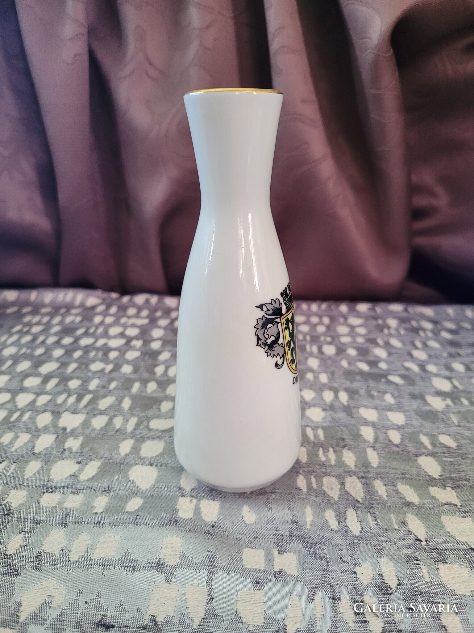Kahla Dresden címeres NDK porcelán emlékváza – 15 cm - Image 6