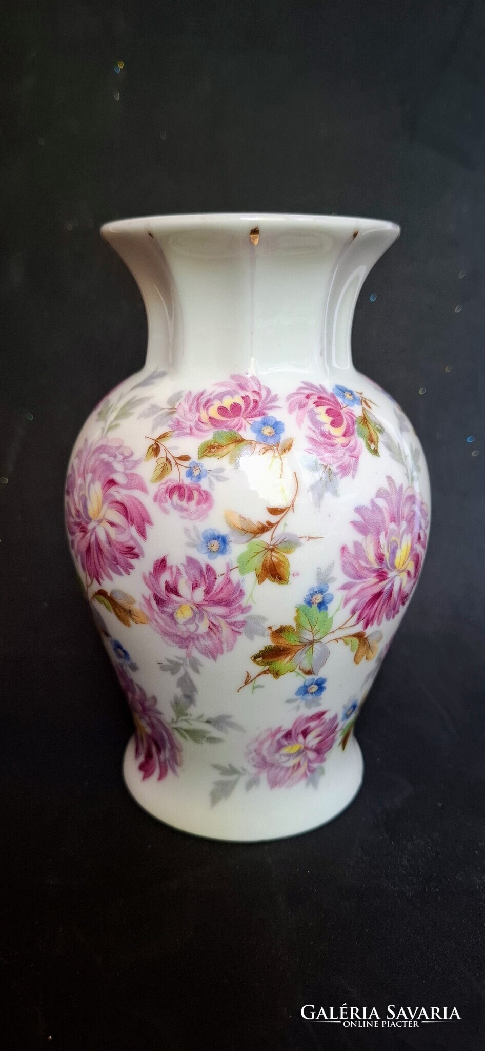 Zsolnay Pécs virágmintás porcelán váza – vintage magyar porcelán - Image 5