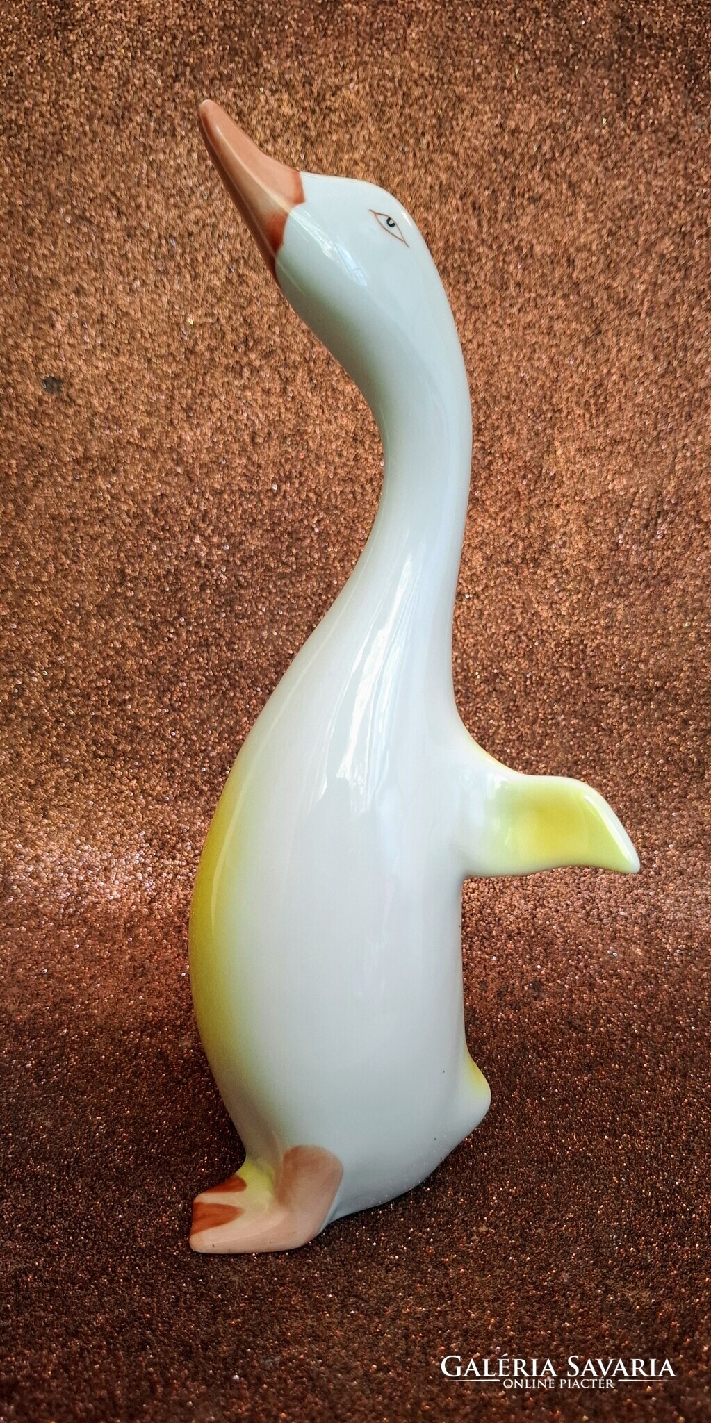 Hollóházi kézzel festett porcelán liba figura – 21 cm - Image 7