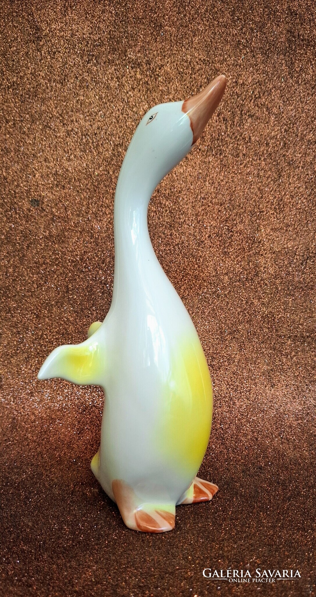 Hollóházi kézzel festett porcelán liba figura – 21 cm - Image 3