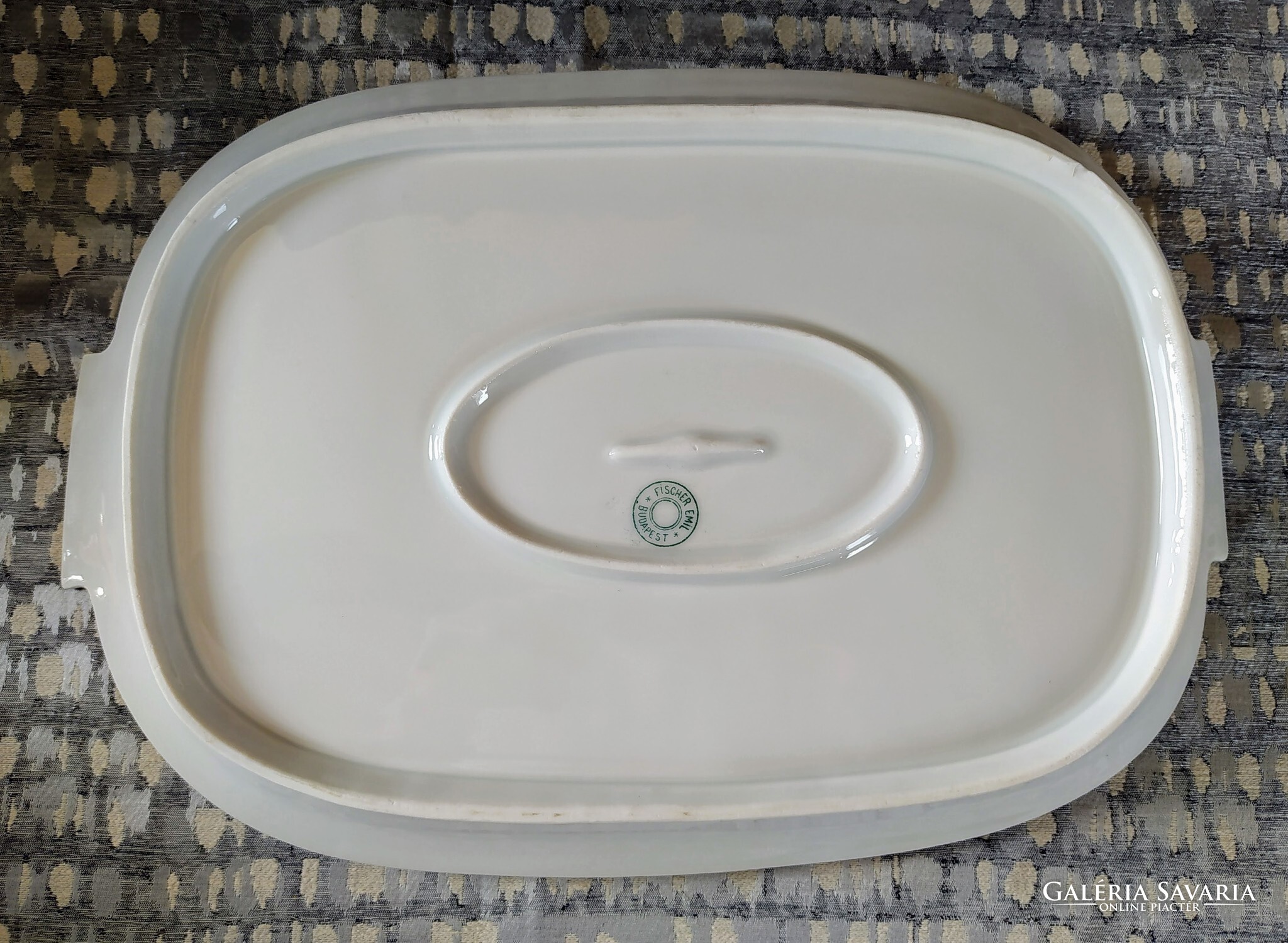 Antik Fischer Emil Budapest art deco pecsenyéstál – 1920-as évek - Image 2