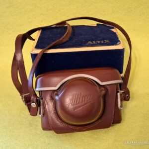 Altix vintage fényképezőgép – Carl Zeiss Jena Tessar 2,8/50 objektívvel, tokban, eredeti dobozzal