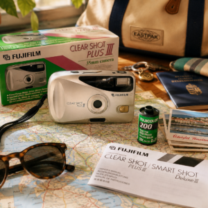 Fujifilm Clear Shot Plus III 35 mm filmes fényképezőgép – eredeti dobozában